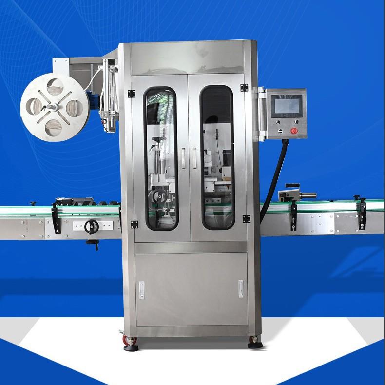 口服液套标机玻璃瓶子全自动套标机蒸汽式收缩机保健品自动套标机