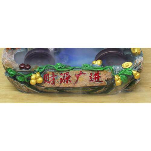 爆款大号财源广进树脂鱼缸拱桥山水微景观流水摆件工艺品厂开业送