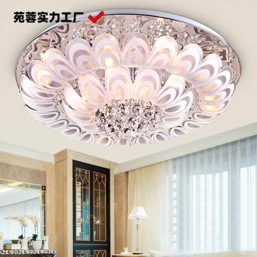 大气新款客厅灯现代led吸顶灯水晶灯圆形简约卧室灯大气温馨浪漫