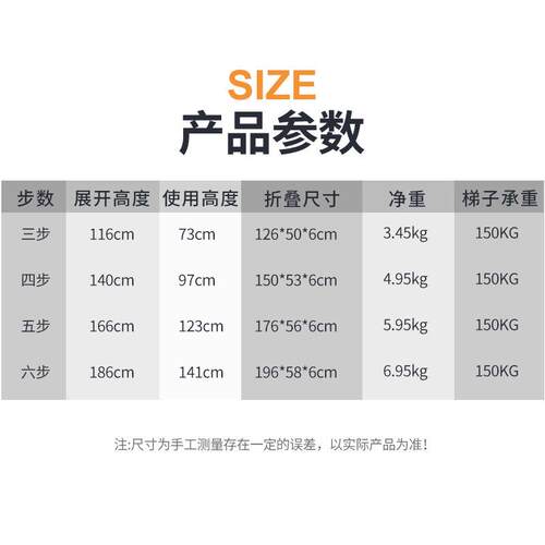 概念五金家用折叠梯加厚防滑大踏板乔迁梯子单侧步梯铝合金人字梯