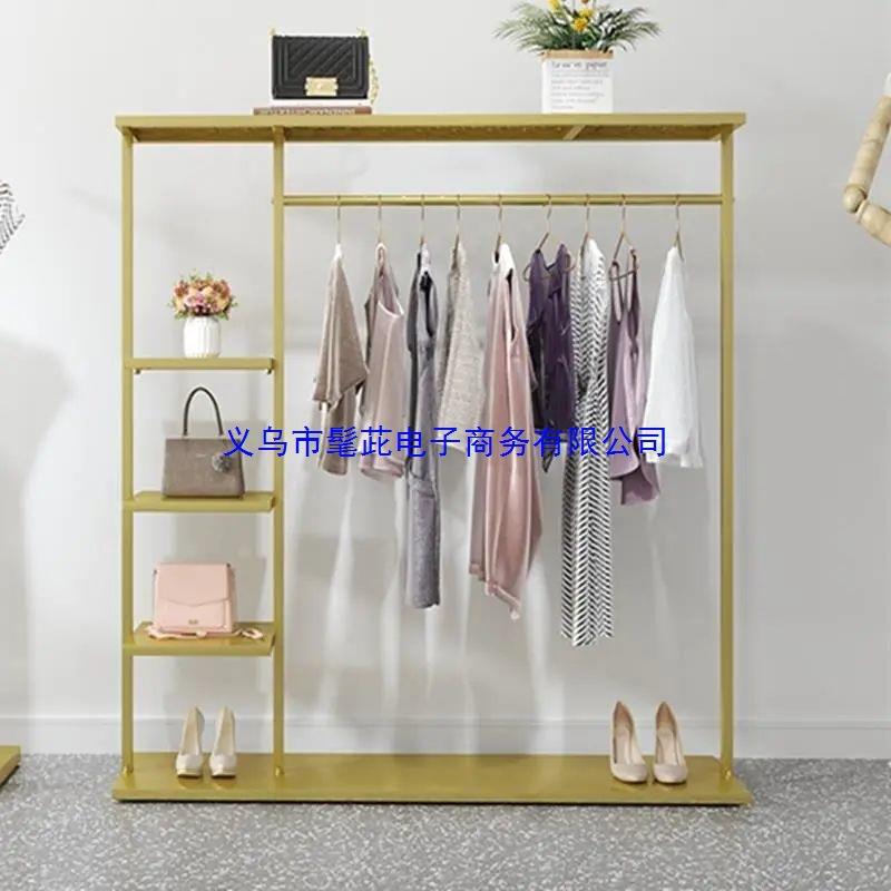 服装店展示架铁艺衣架落地式卧室挂衣架衣帽架欧式简易挂包衣服厂