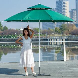 大号户外遮阳伞沙滩伞风景区庭院摆摊遮阳伞雨伞折叠摆摊伞广告印