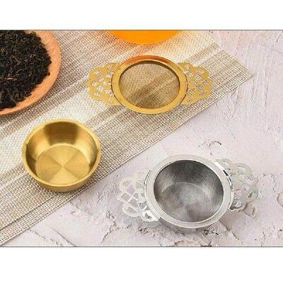 Stainless Steel Double Ear Tea Filter Easy Clean