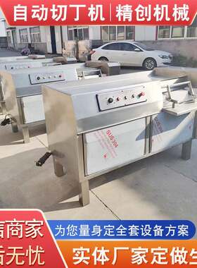 厂家供应带皮肥肉五花切肉丁机大型商用全自动肉类切丁机