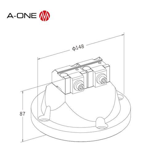 A-ONE五轴机床工件夹具U16燕尾托板G 金属零件加工毛坯料夹具底板