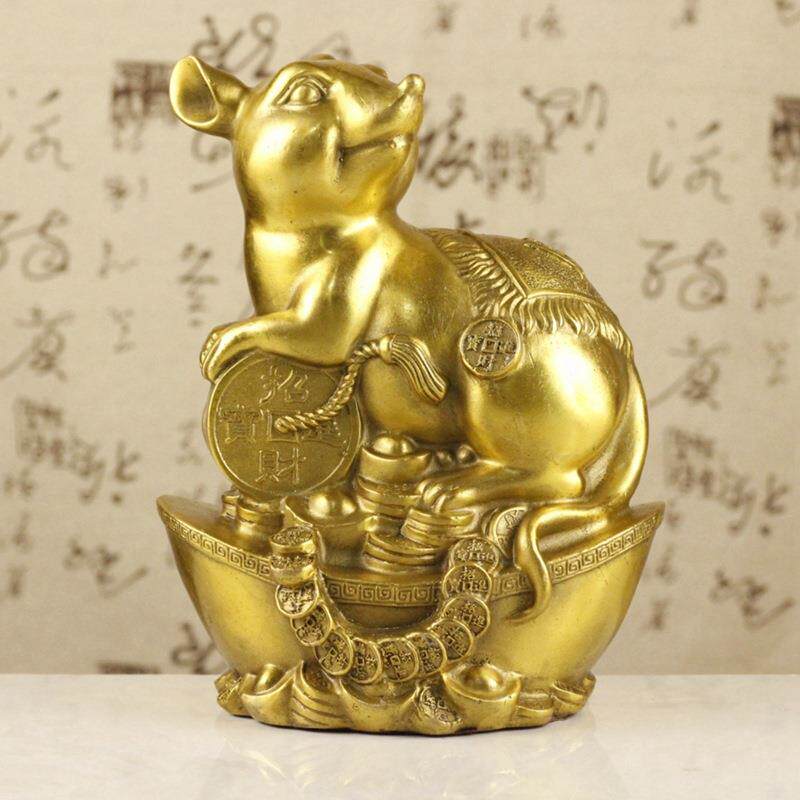 铜鼠摆件 铜老鼠摆设金钱鼠生肖鼠金属家居工艺装饰品摆设