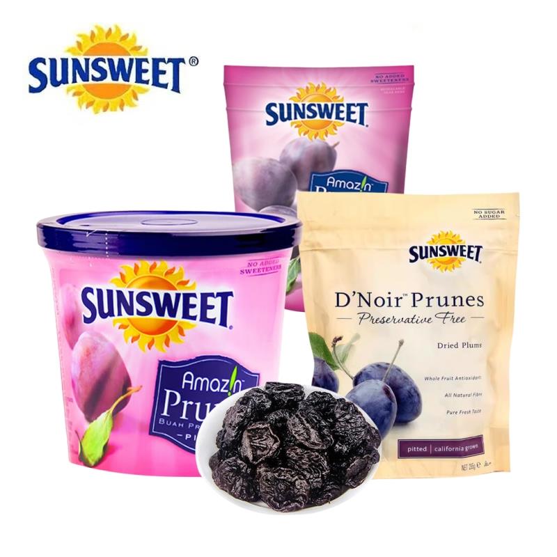 美国Sunsweet日光牌加州无核大西梅果干蜜饯果脯休闲零食340G/罐