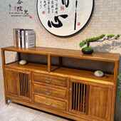 简新中式 老餐榆木玄关柜隔断入户玄关台约QLT储物柜厅边实柜木餐