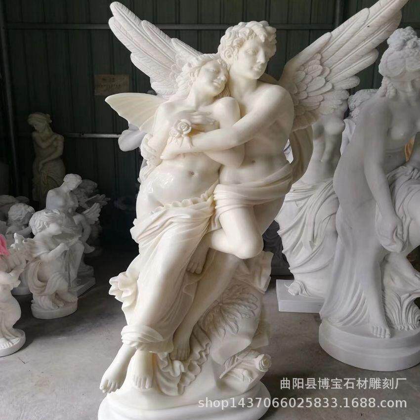 西方人石雕沐浴女汉白玉丘比特爱神自由女神西方女雕塑厂家优惠中