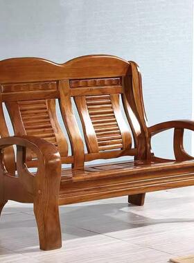 济全实木沙发组合小户型中式村仿古多人沙客厅发办公农经HK001#沙