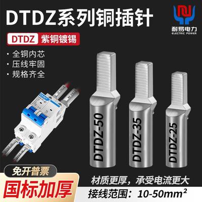 国标堵油DTDZ铜插针10 16 25 35鸭嘴鼻子DZ47空开C45断路器 光伏