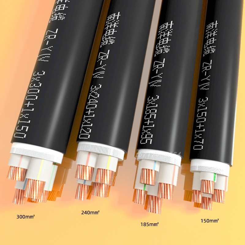 南洋 铜芯国标YJV电缆线3 4 5芯150 185 240 300平方铠装工程电缆
