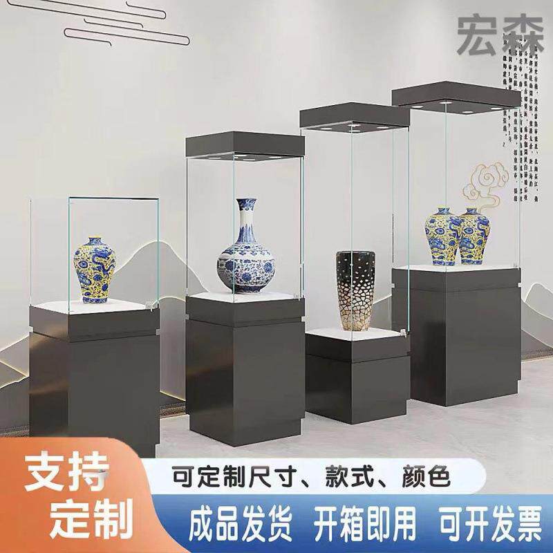 博物馆展柜瓷器精品木质展示柜古董珠宝首饰玻璃柜台产品展览柜台