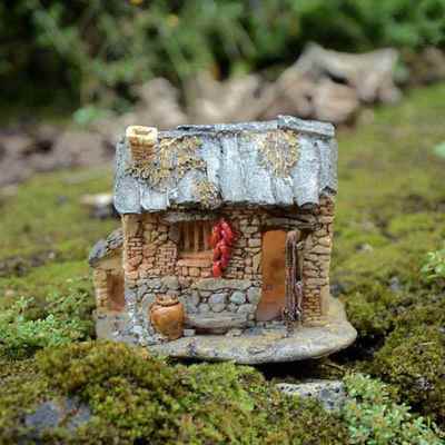 老房子摆件家居小装饰品创意乡村微景观迷你仿真建筑模型盆景树脂