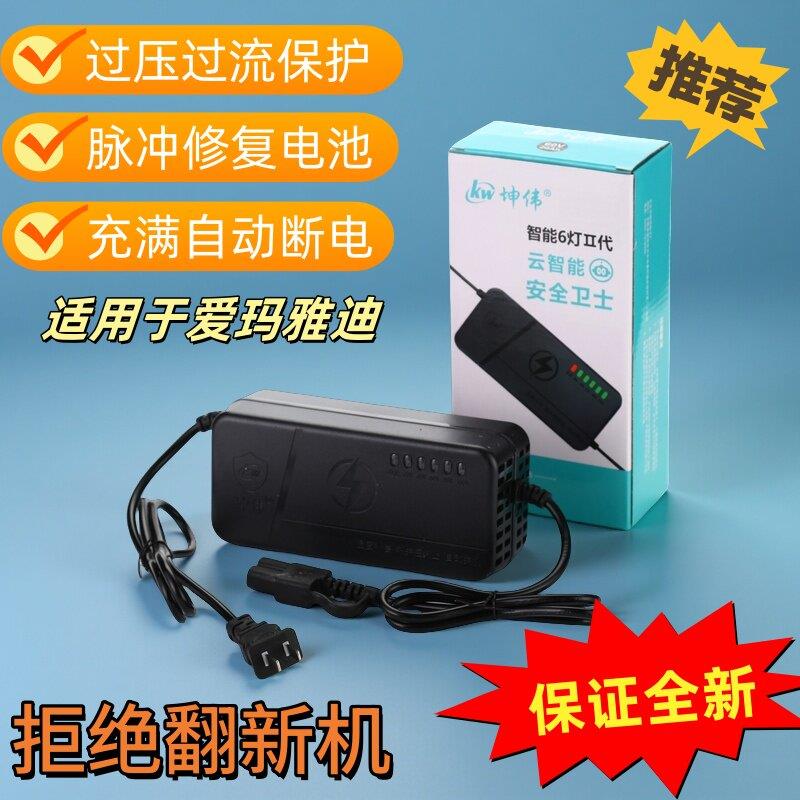 坤伟电动车充电器智能型电动车电瓶充电器六灯云48V12AH60V20AH72
