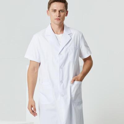 高档南丁医格尔女白大褂袖薄款男生长袖口腔护短士服医院美容院工