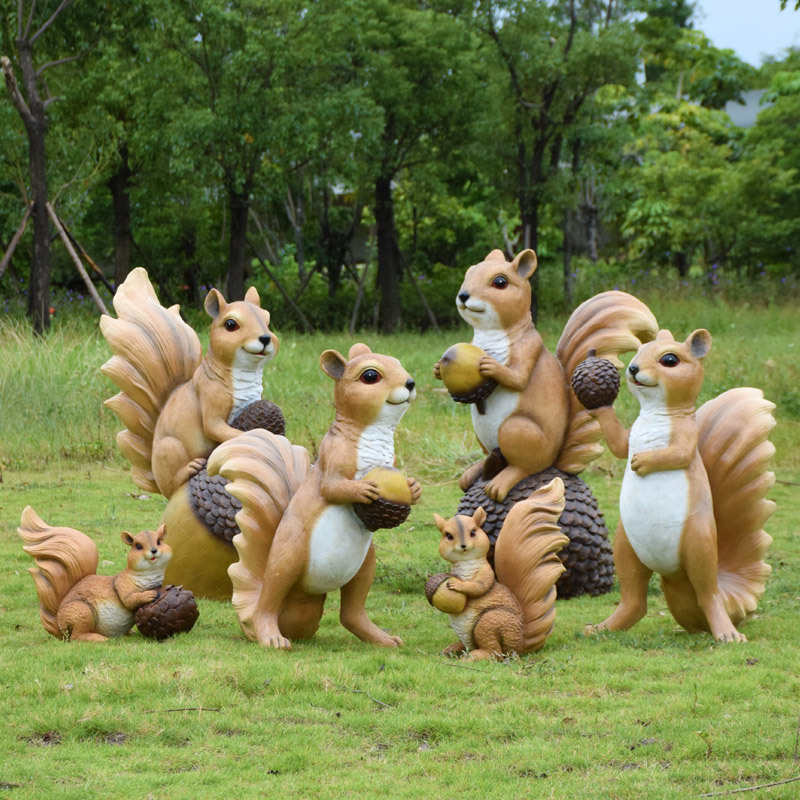 仿真松鼠雕塑公园小区草坪园林景观小品花园庭院装饰户外动物摆件