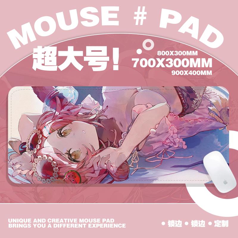 Q版凯尔希与Mon3tr鼠标垫超大号明日方舟趣萌超可爱电竞键盘桌垫