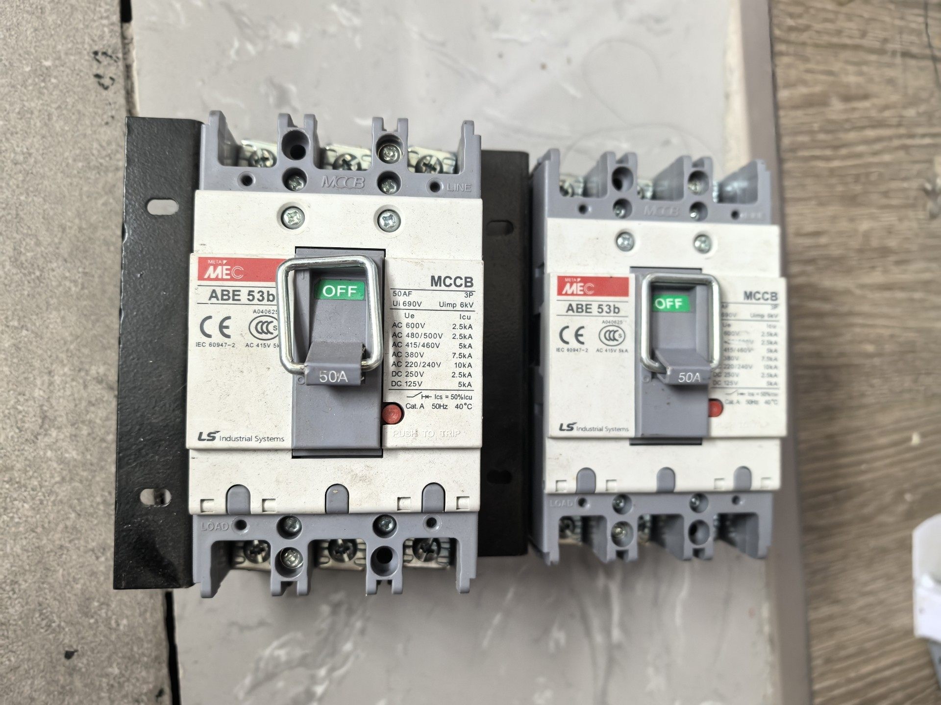 LS产电塑壳断路器ABE 53b 50A MCCB 3P