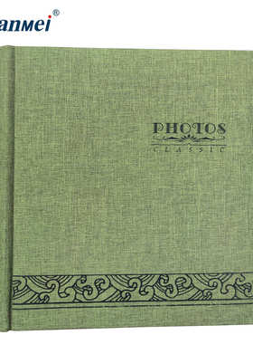 美工复古册插袋厂寸簿纪念相贸易album7中式麻布封面相册广传统