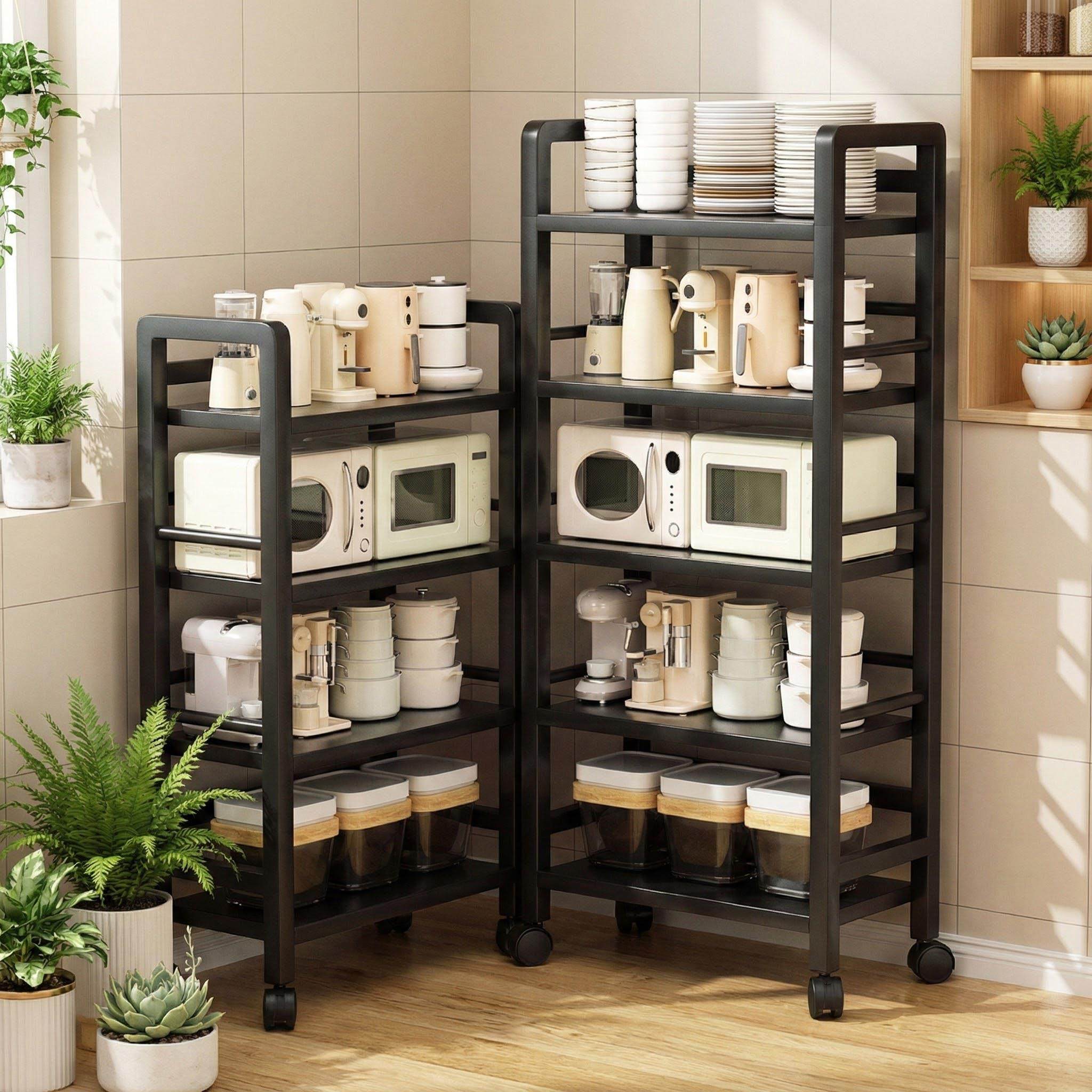 厨房置物架落地多层微波炉多功能收纳架子家用烤箱锅架储物架货架,厨房/烹饪用具,调料置物架,淘宝优惠券,粉丝福利购,淘宝优惠卷