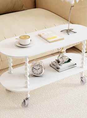 法奶TX010油客厅可移动茶几发沙边几餐边风小推车小户式型中古夹