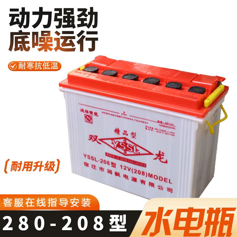 电动三轮车水电瓶四轮车大容量铅酸水电池蓄电池12V涌胜双龙电瓶