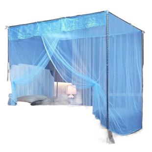 蚊帐家用1.5米1.8米双人床一开门1.2米支架防蚊加厚 单门老式