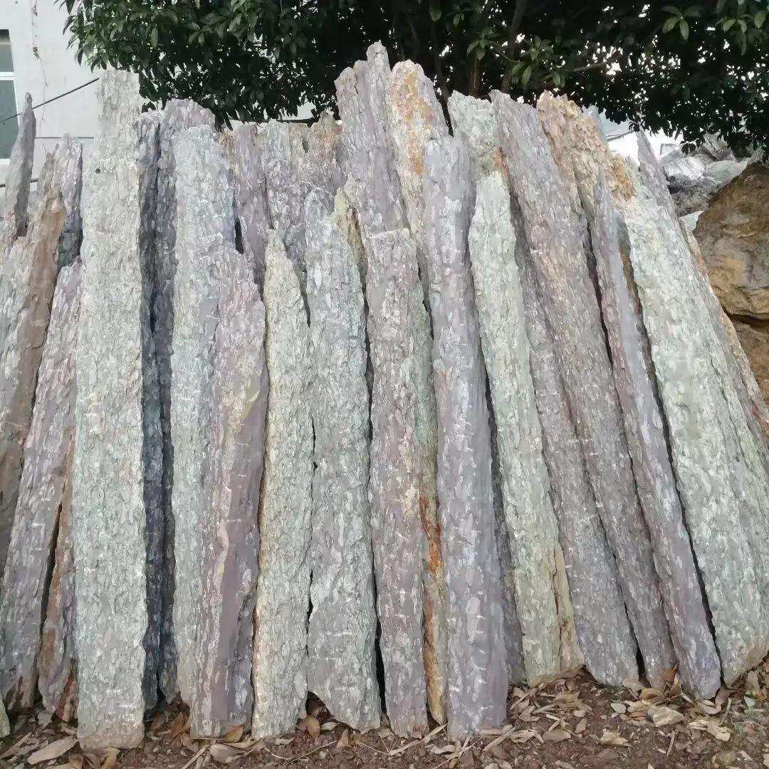 景天然石材常用石造景长条石设计师石材松皮石园林龙骨枯山水石笋