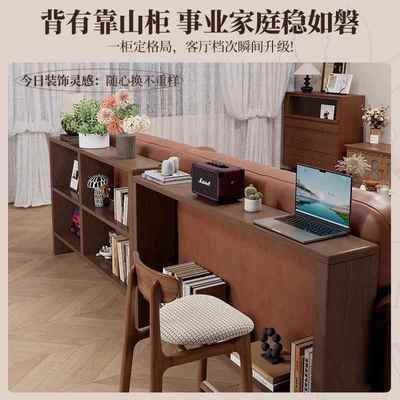 客厅木柜沙发后背靠山长条置物架实靠墙边EF10AEF门后窄边柜台子