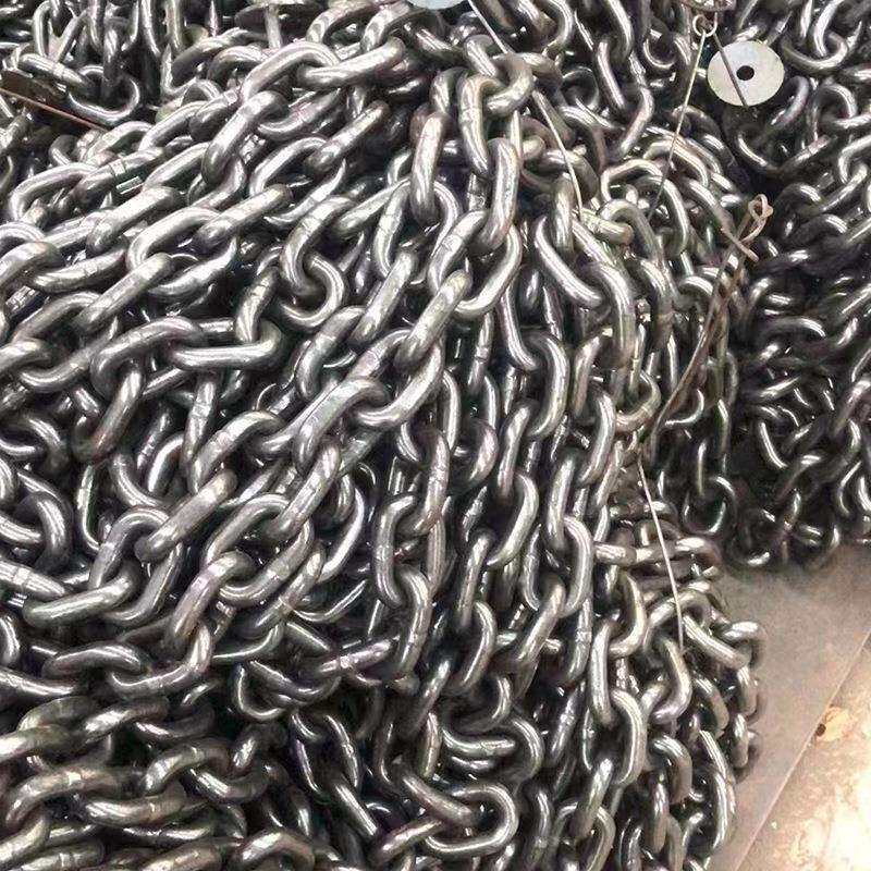 现货供应锰钢圆环链条 捞渣机冶金黑铁链矿用吊装起重用圆环链条