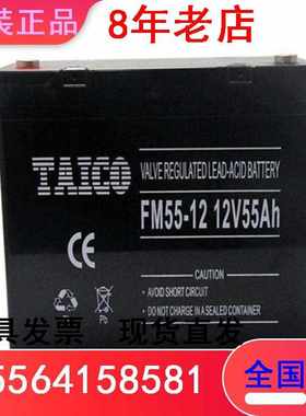 TAICO铅酸蓄电池FM55-12/12V55Ah ups应急电源机房直流屏 船舶eps