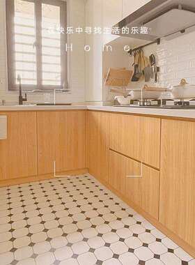 厨房地垫防水防油满铺地毯PVC皮革免洗脚垫简约方砖家用可擦垫子