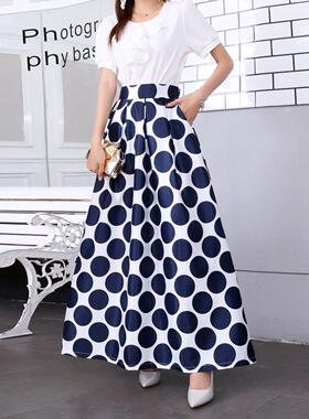 Summer women high waist skirt ladies Long swing skirts S-3XL