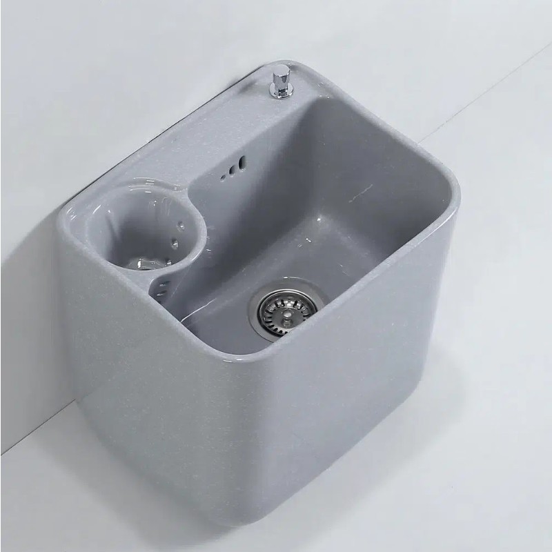 家用洗拖把池阳台卫生间拖布池落地式带沥水墩布带龙头一体水池盆