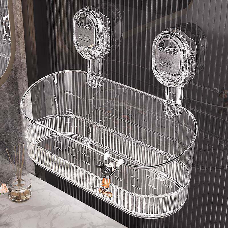 吸盘置物架家用浴室墙上免打孔无痕壁挂收纳盒卫生间洗漱台置物架