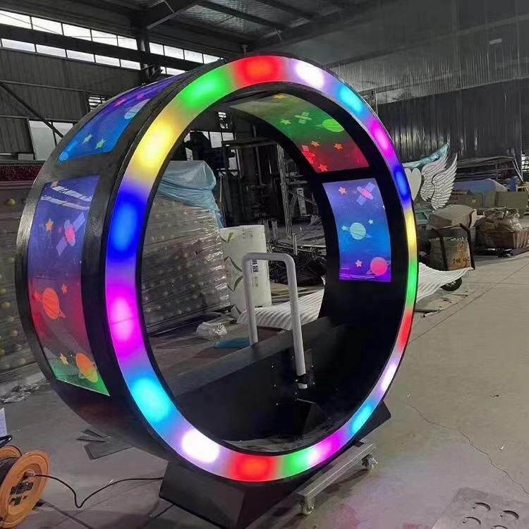 网红划船机互动无动力发电单车喷泉景区无动力游乐设备呐喊喷泉