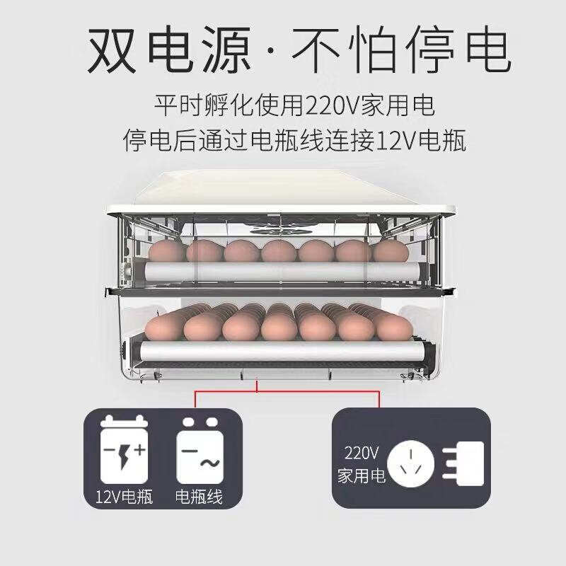 56枚迷你小型家用孵化器智能控温自动翻蛋孵蛋器小鸡孵化箱