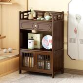 新中式 博古架茶几茶柜边柜茶桌茶几小茶水柜茶叶收纳架茶架子侧柜