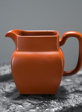 紫艺原矿宜兴紫砂公道杯朱泥分茶器手工茶海功夫茶具配件