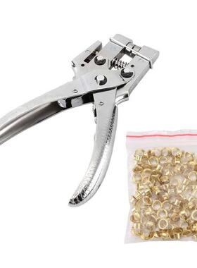 Eyelet Pliers Set 100 Eyelets Steel Hole Punch Eyelet