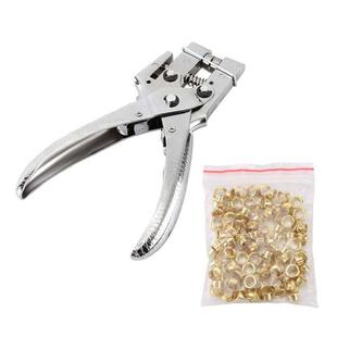 Eyelet Pliers Set 100 Eyelets Steel Hole Punch Eyelet