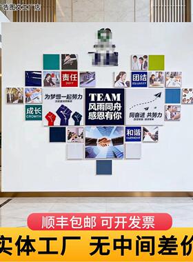 磁吸照片墙设计定制团队员工风采文化墙压克力展示板制作企业墙贴
