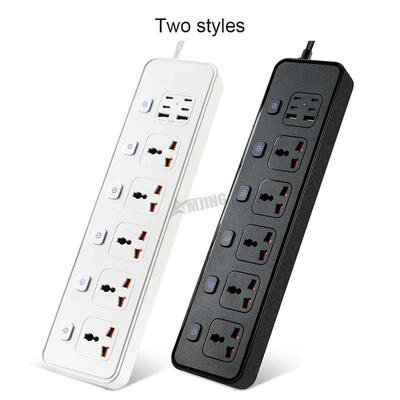 Universal Multi Outlet Strip Extension Power Strip UK To EU