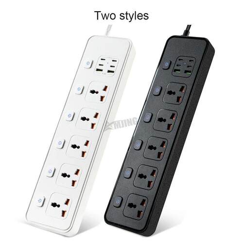 Universal Multi Outlet Strip Extension Power Strip UK To EU