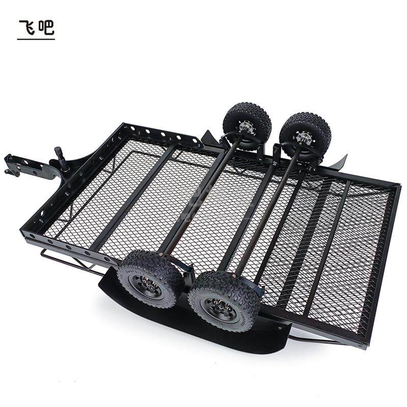 1/10 遥控车 Axial SCX10 90046 TRX4 DIY卡车 拖车 金属拖斗头车