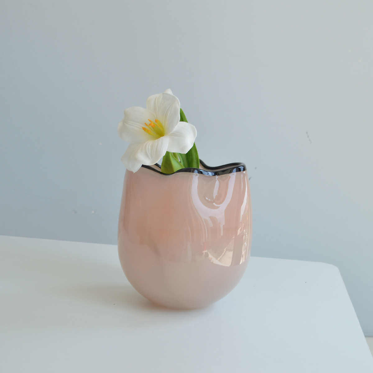 新中式创意家居手工温柔粉色花瓶褶皱口台面装饰摆件插花家居软装,家居饰品,装饰摆件,淘宝优惠券,粉丝福利购,淘宝优惠卷