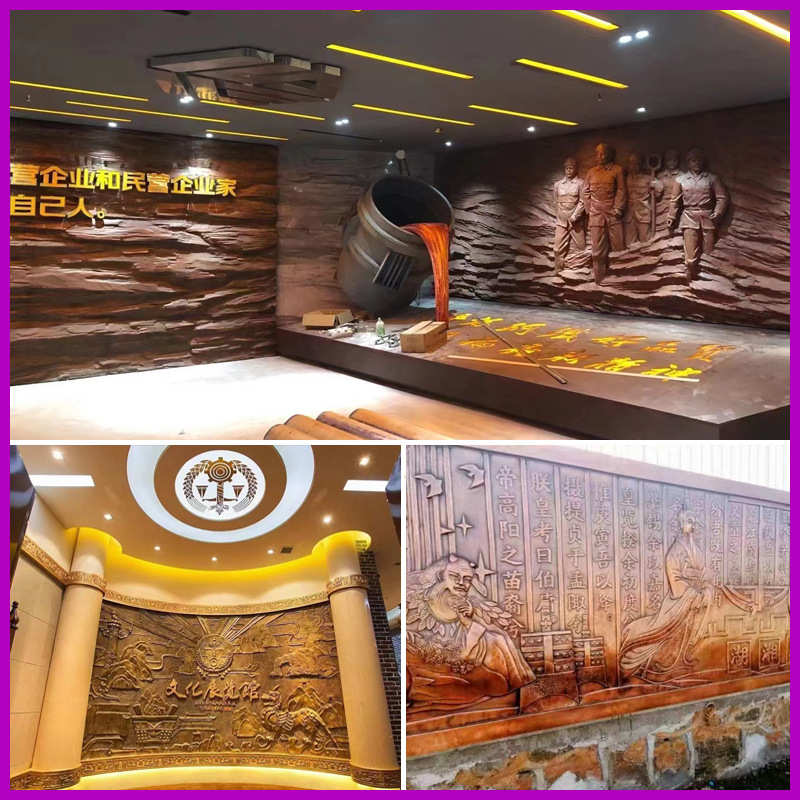 庭院砂岩铜仿背景户外石雕塑壁画玻璃钢浮雕校园人物墙锻铜雕