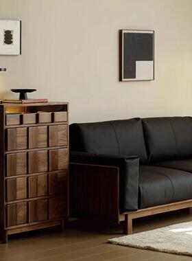 北美黑胡1108桃木斗柜客柜厅卧室储物家五斗柜用简约现木代实樱桃