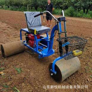 草坪地压平镇土机汽油座驾式麦田压地机大蒜蔬菜种植镇压机